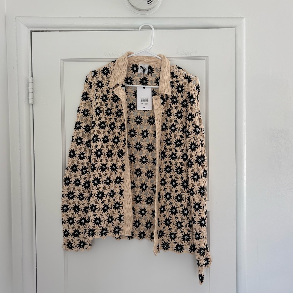 The Upside Luminary Malia Crochet Shirt